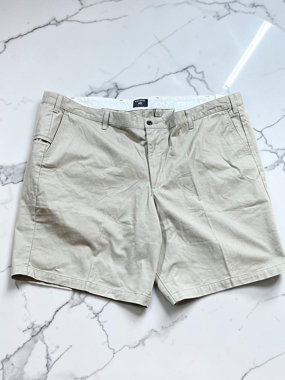 Dockers Perfect Short Mens 52 Khaki Big Tall Chino Shorts NWT